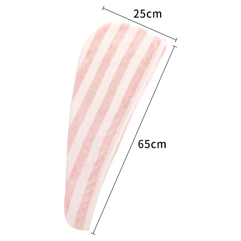 茶花 轻柔干发帽超强吸水包头巾 254001粉色