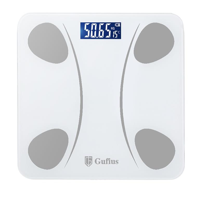古菲斯（GUFIUS）家用高精度智能人体健身运动健康称 电子秤 体重秤 体脂秤 GFTZ-8018白色