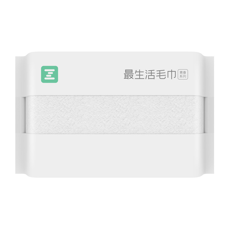 最生活 毛巾新疆长绒棉纯棉抗菌家用强吸水速干青春系列轻柔款 A-1193 白色（32X70CM）