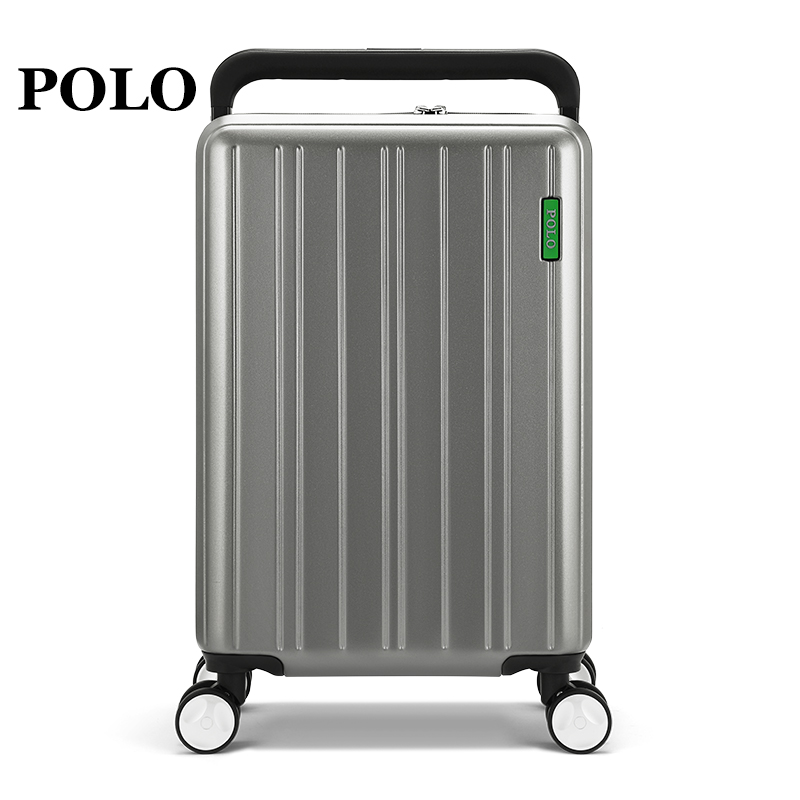 POLO 拉杆箱大容量拉链行李箱男女通用20寸 080751岩灰色