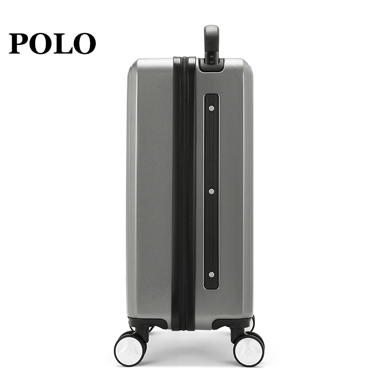 POLO 拉杆箱大容量拉链行李箱男女通用20寸 080751岩灰色