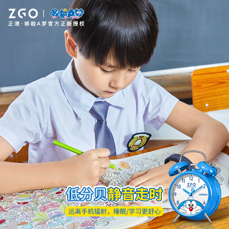 正港  哆啦A梦 打铃 石英钟 ZGA-080-QA21 蓝色哆啦A梦-4寸