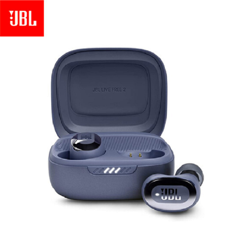 JBL 静噪豆主动降噪真无线运动防水蓝牙耳机 LIVE FREE2蓝色