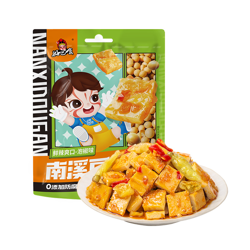 好巴食 南溪豆干468g*3（五香/麻辣/泡椒）各一袋