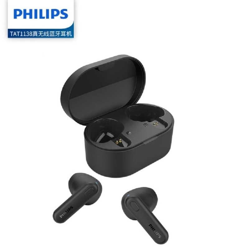 飞利浦（PHILIPS）真无线蓝牙耳机 TAT1138黑色