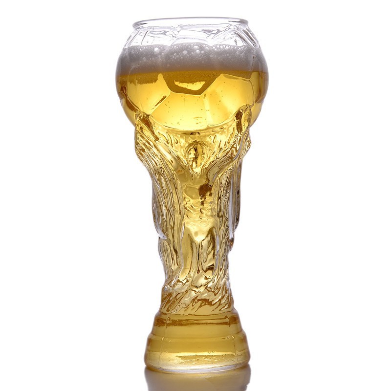 创意大力神啤酒杯子世界杯啤酒杯足球造型杯酒吧看球玻璃酒杯酒具