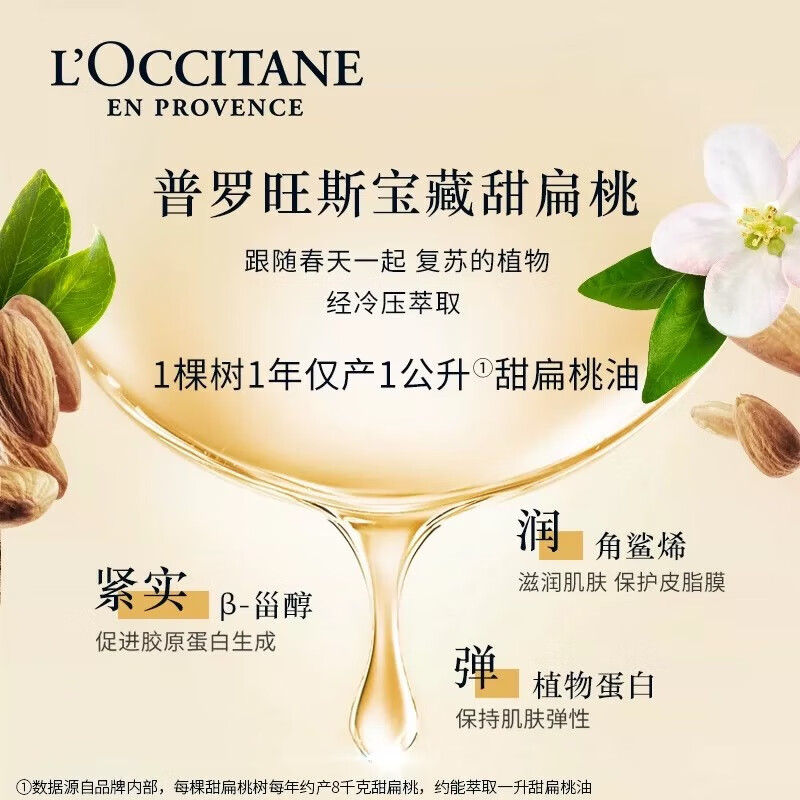 欧舒丹 甜扁桃紧致美体乳200ml