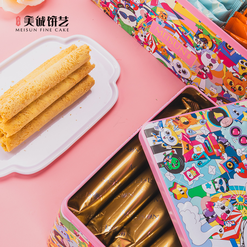 美诚礼  蛋卷饼干礼盒缤纷潮趣礼 780g