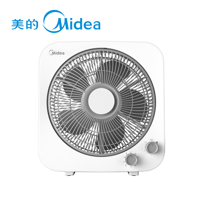 美的（Midea） 转叶页台式风扇轻音低噪转叶风扇台式倾倒断电定时KYT30-21MA 灰白色