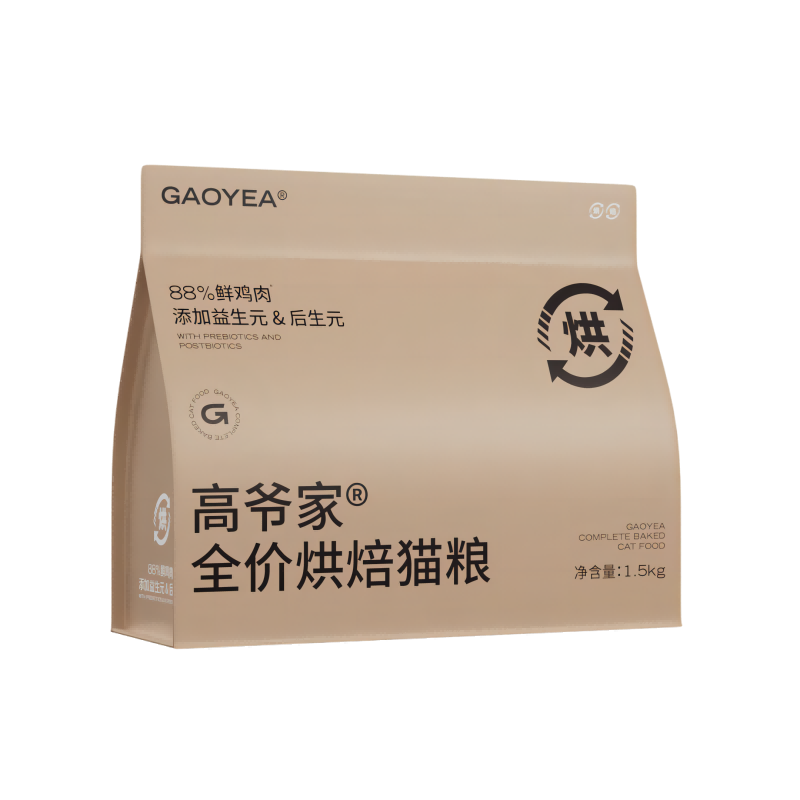 高爷家 成猫幼猫全价烘焙粮1.5kg