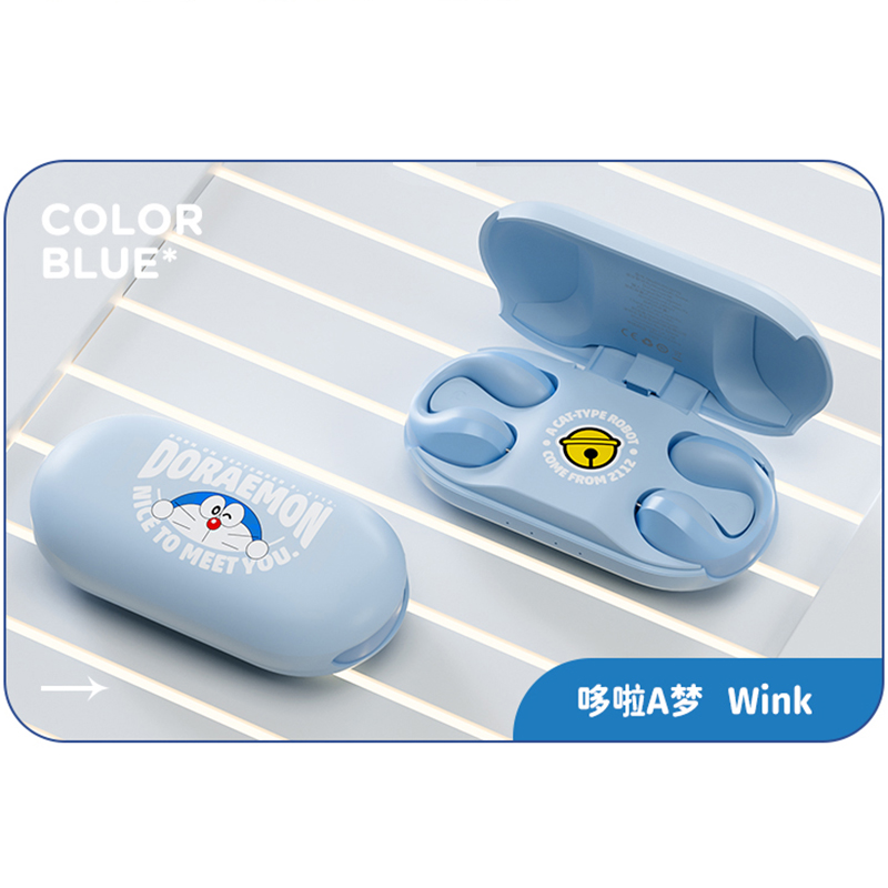 ROCK-哆啦A梦 真无线耳夹式耳机RAU077蓝色