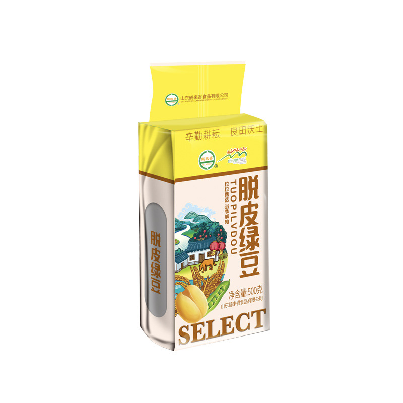 鹤来香 脱皮绿豆500g真空包装