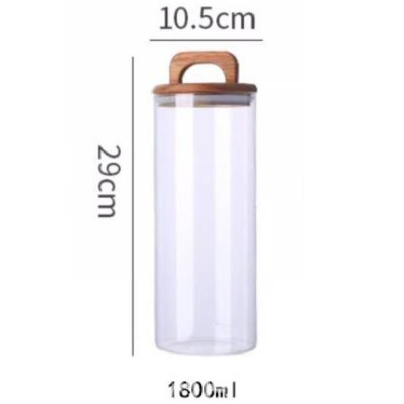 储存罐 密封玻璃子收纳瓶子1800ml*2