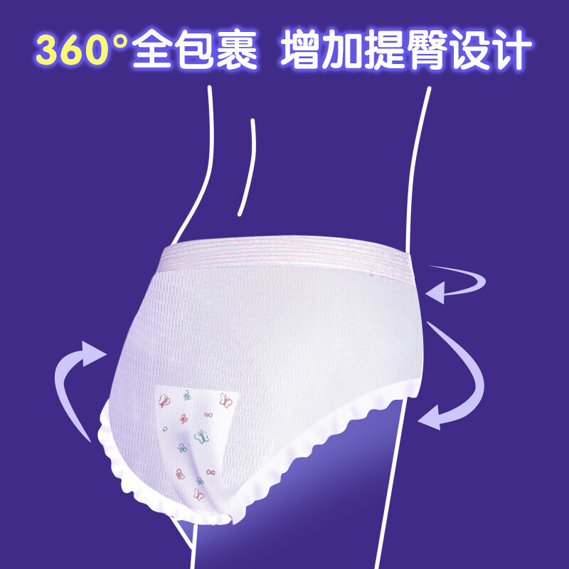 安可新 安心裤高腰高弹超薄夜用裤型卫生巾大规格AKX-9920M码20片/包