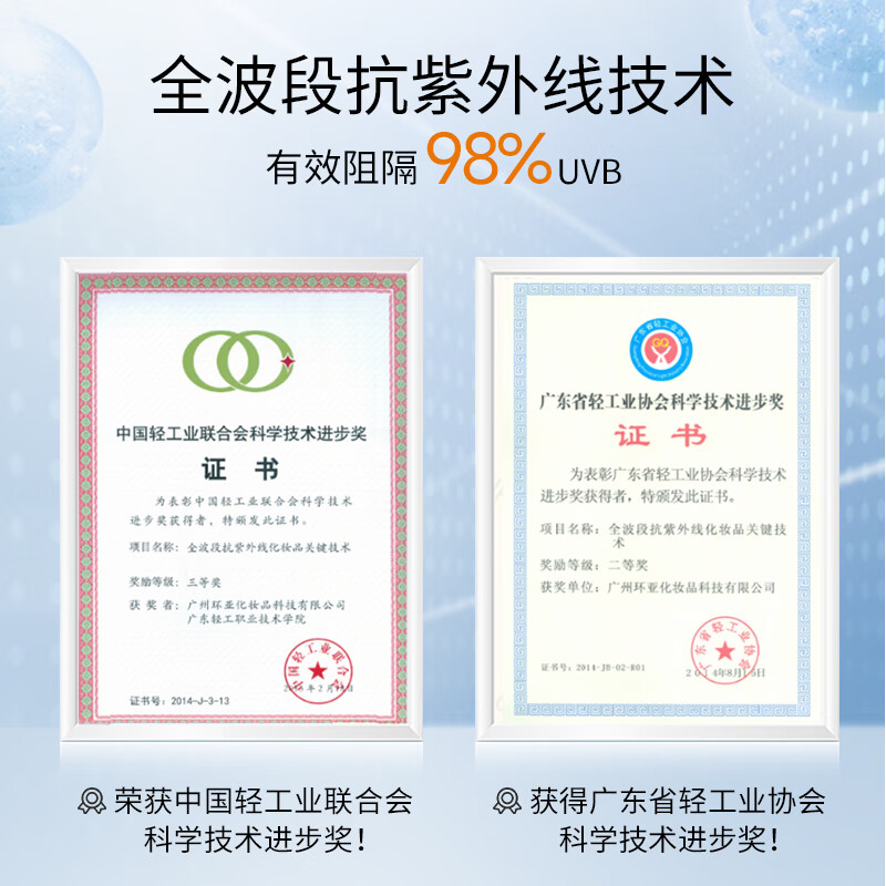 美肤宝 水薄清透隔离防晒霜乳SPF50 PA+++45ml*2组合装 