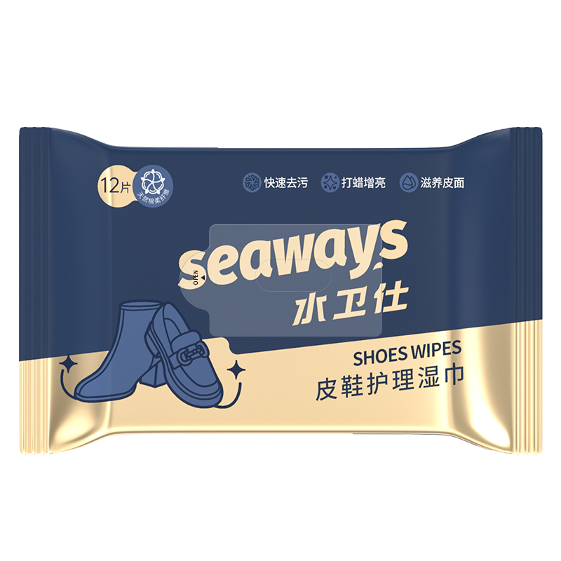 水卫士（水卫仕）皮鞋湿巾12片/袋