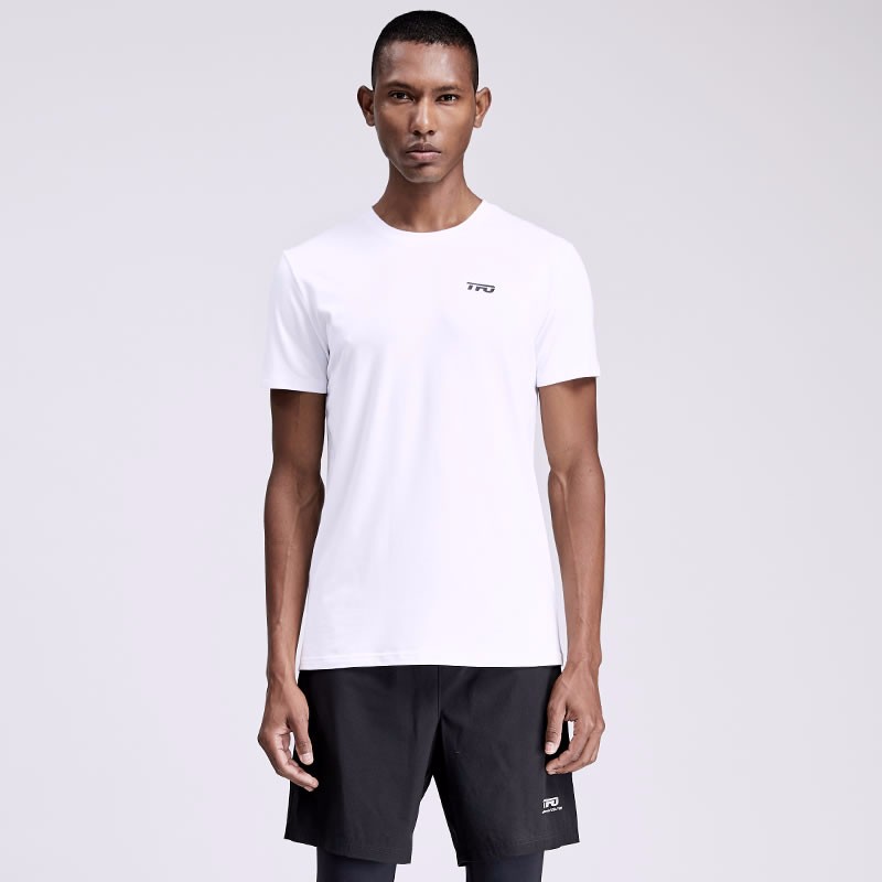 TFO 户外T恤 情侣款圆领功能短袖衫百搭舒适透气上衣 男款皓月白 XXL