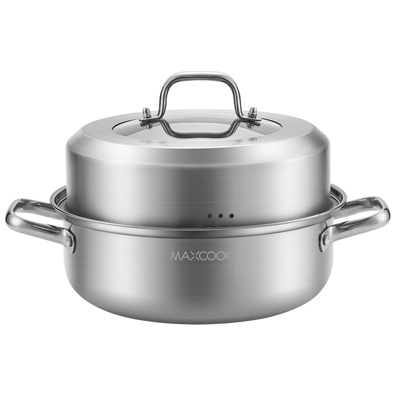 Maxcook美厨 雅致系列不锈钢蒸汤锅28cm MCDS-2561