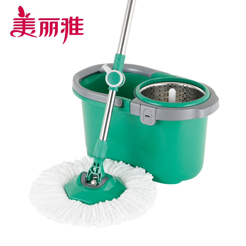 美丽雅 免手洗一拖净对折挤水胶棉拖把38CM HC064898