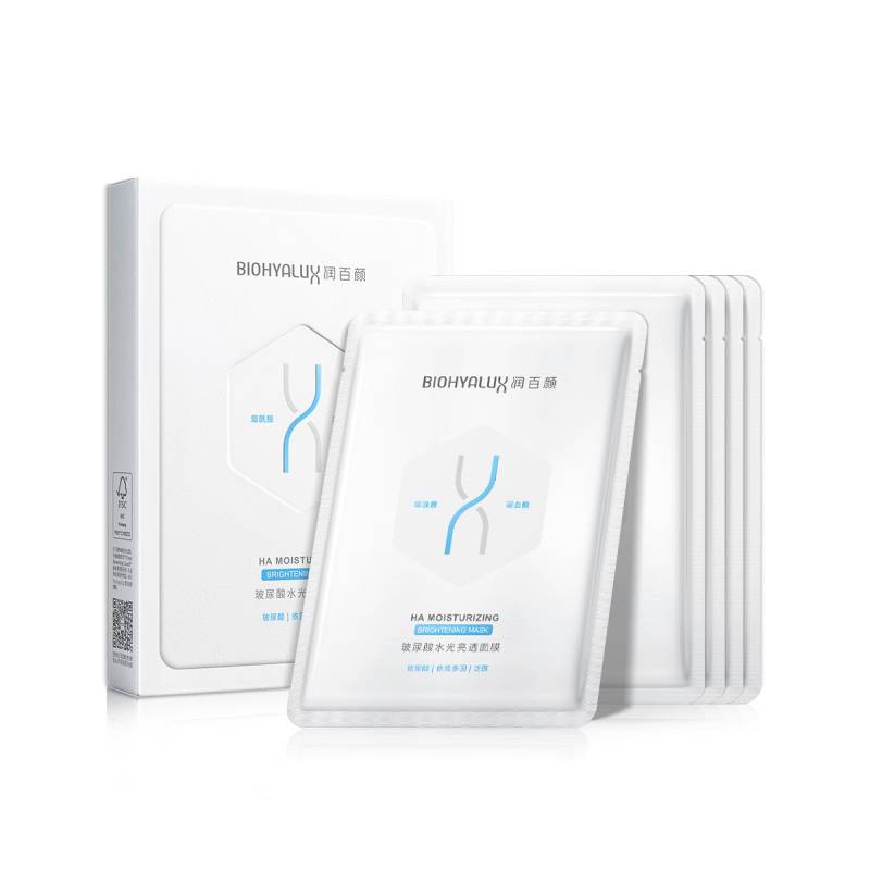 润百颜 玻尿酸水光亮透面膜（肉肉面膜）28g*5片/盒