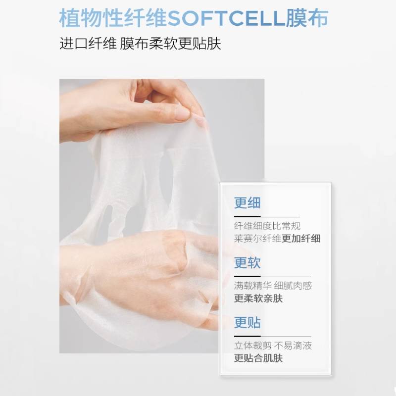 润百颜 玻尿酸水光亮透面膜（肉肉面膜）28g*5片/盒