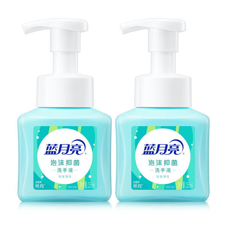 蓝月亮 鲜果薄荷泡沫抑菌洗手液255g×2（80001698）