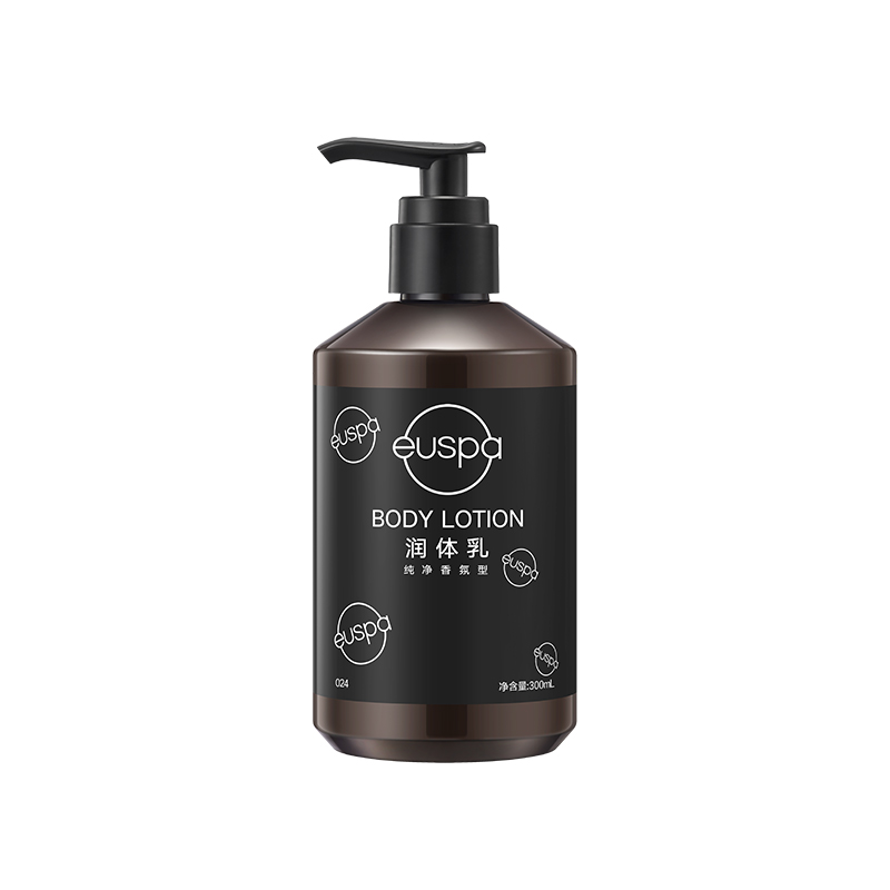 EUSPA 闻花听雨润体乳 质地水润 保湿不油腻 黑瓶黑标 300ml
