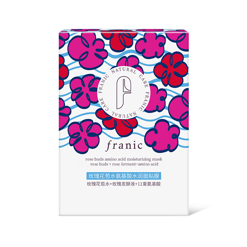 FRANIC法兰琳卡 玫瑰花苞水氨基酸补水面贴膜25ml*5片