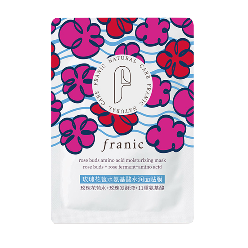 FRANIC法兰琳卡 玫瑰花苞水氨基酸补水面贴膜25ml*5片