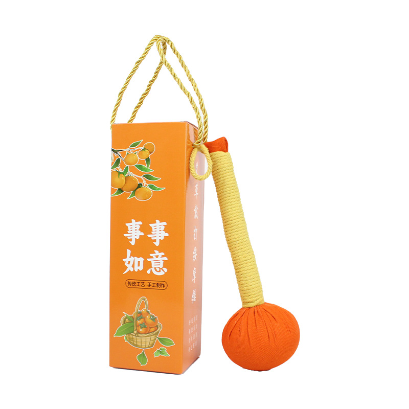 中秋特定艾草锤套盒柿柿如意养生艾草锤伴手礼节节高升 26厘米事事如意（锤+礼盒）