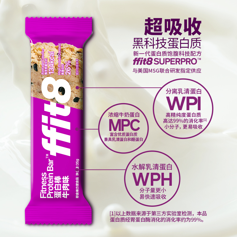 ffit8  蛋白棒牛肉味245g/盒（35g*7根）*2