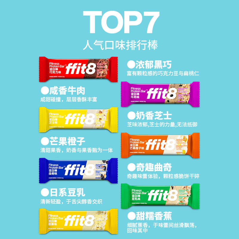 ffit8  蛋白棒混合口味245g/盒（35g*7根）*2
