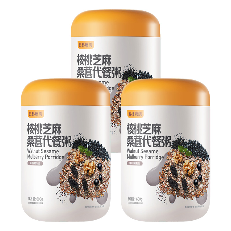 五谷磨房  核桃芝麻桑葚粥600gx3