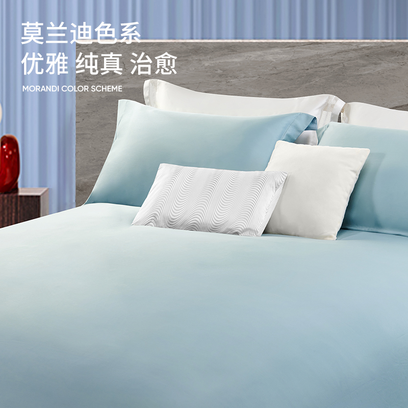 洁玉 绵绵时光天丝棉四件套蓝色 J4719 200cm*230cm