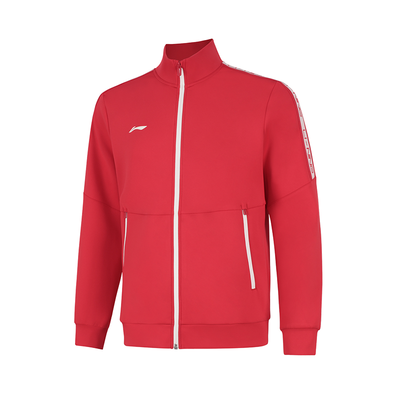 李宁 开衫无帽卫衣女款 AWDUA80红色S码