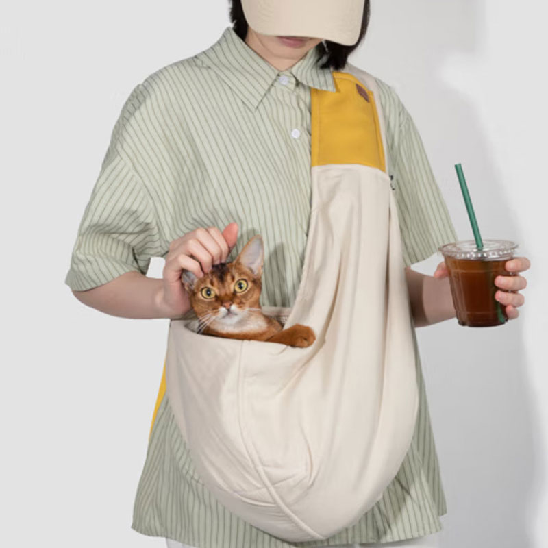 HiDREAM 猫包外出猫袋猫咪背包缅因猫包出街狗包狗狗宠物外出包 雅梨黄(全棉）建议9kg以内 HD020017-01F+