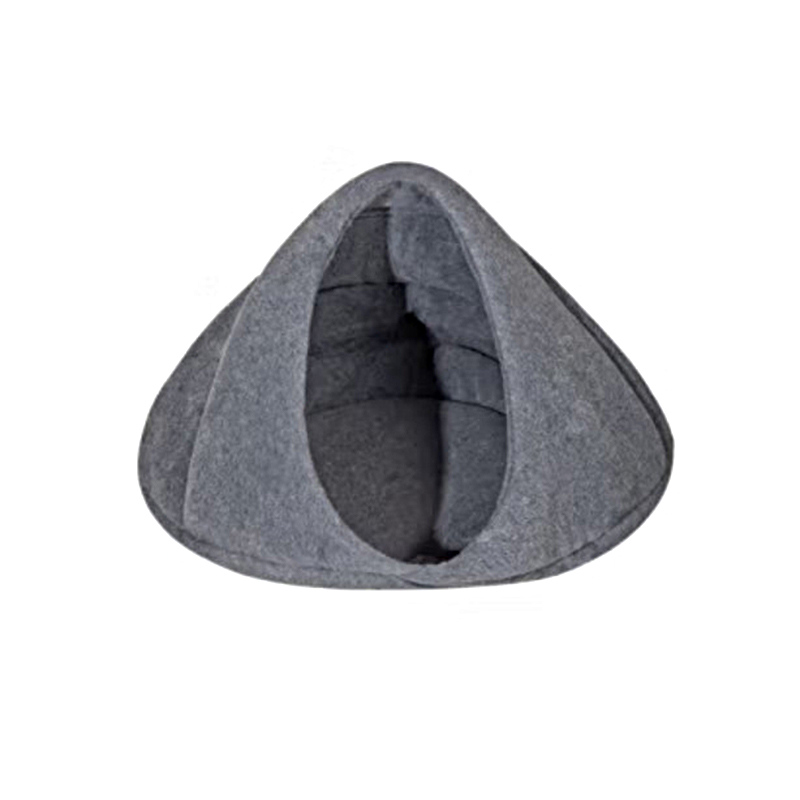 HiDREAM  猫窝冬季保暖半封闭猫屋幼猫体狗狗窝猫咪用品 竹炭贝果（灰色） M   HD025002-01M