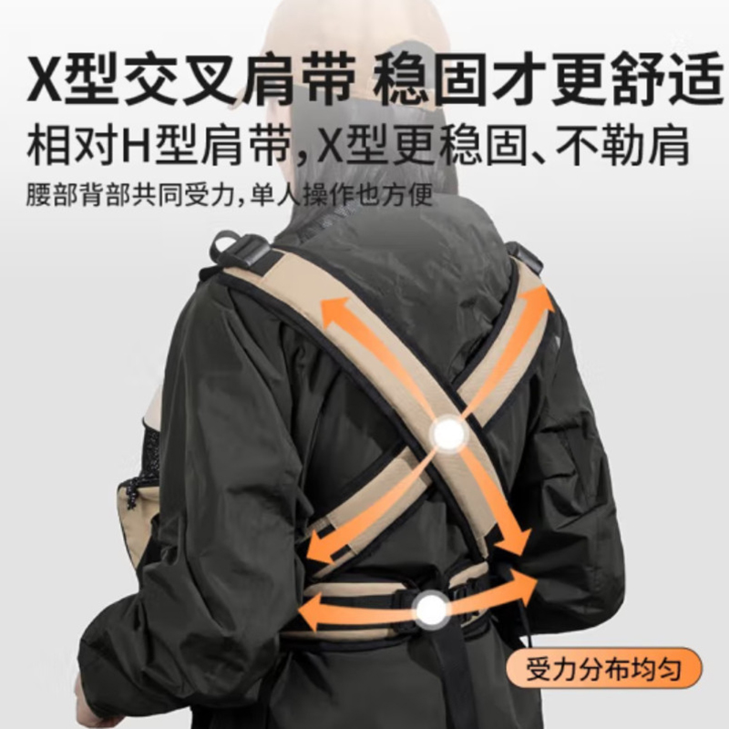 HiDREAM  猫背包宠物外出托特前置透气帆布猫包出门猫洗澡便携双肩  F-35*20*36 荞麦灰 HD015052-02F