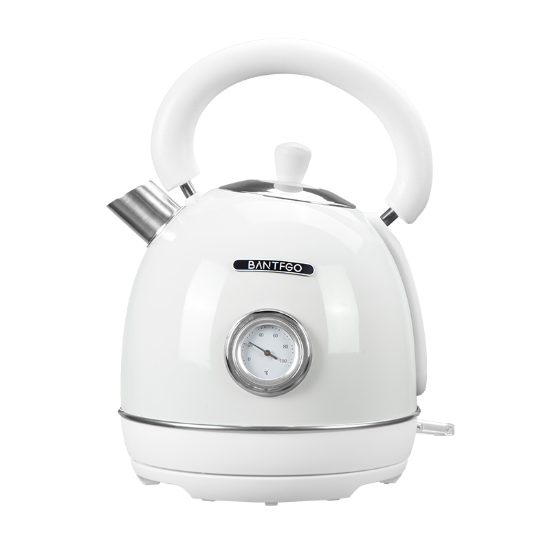 坂田釜作 电热水壶复古高颜值全自动烧水壶家用煮开水泡茶 SCL-SSH1800W白色