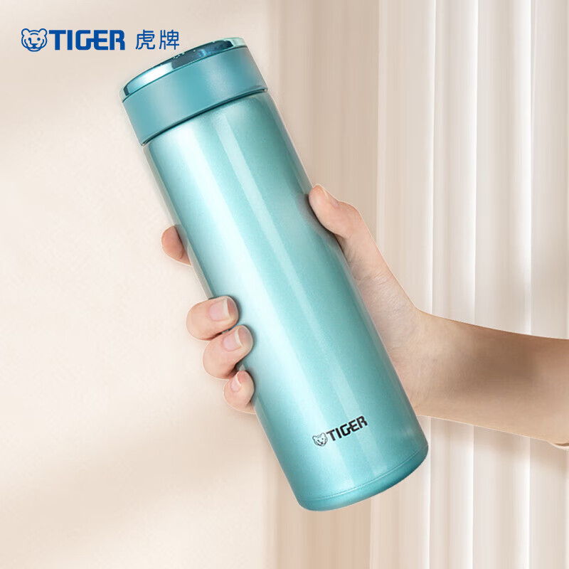 Tiger (虎牌）标准型不锈钢真空杯 MMW-A48C AM高光银蓝