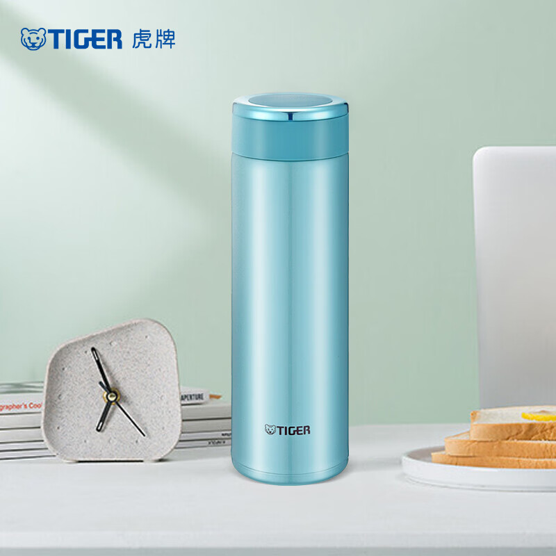 Tiger (虎牌）标准型不锈钢真空杯 MMW-A48C AM高光银蓝