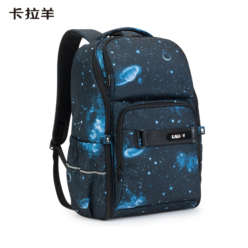 卡拉羊 大容量休闲双肩包 深海蓝星云 CX5448
