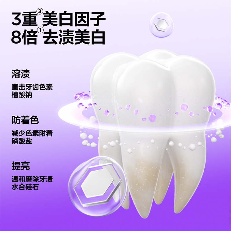 参半 璀璨炫白牙膏 清甜蜜桃120g/支 CP-KQ-YG-0107