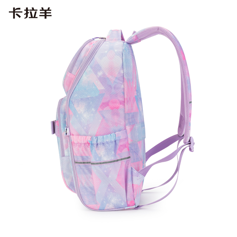 卡拉羊 大容量休闲双肩包 丁香紫天空之城 CX5448