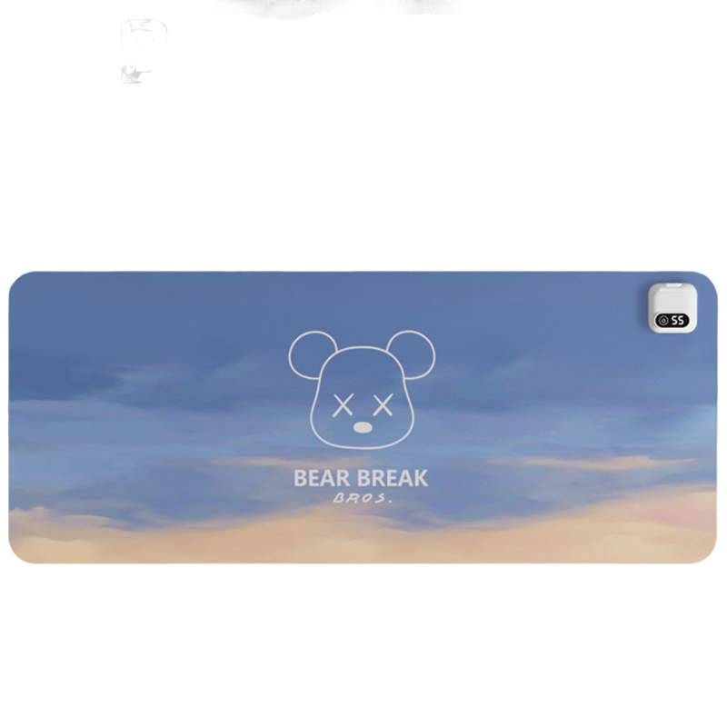 吾鲸 加热鼠标垫办公室电脑桌面加热桌垫  大号80*33cm智能定时款 Bear break
