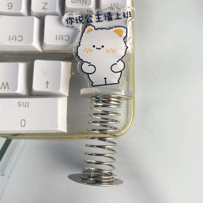 创意当人摆件 可爱亚克力弹簧摇摇乐立牌搞笑动漫卡通   你说公主请上班