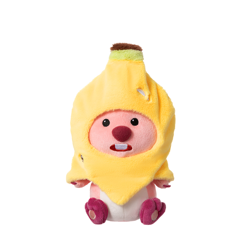 名创优品（MINISO）LOOPY系列水果头套可拆公仔毛绒玩具可爱娃娃生日礼物女(香蕉)