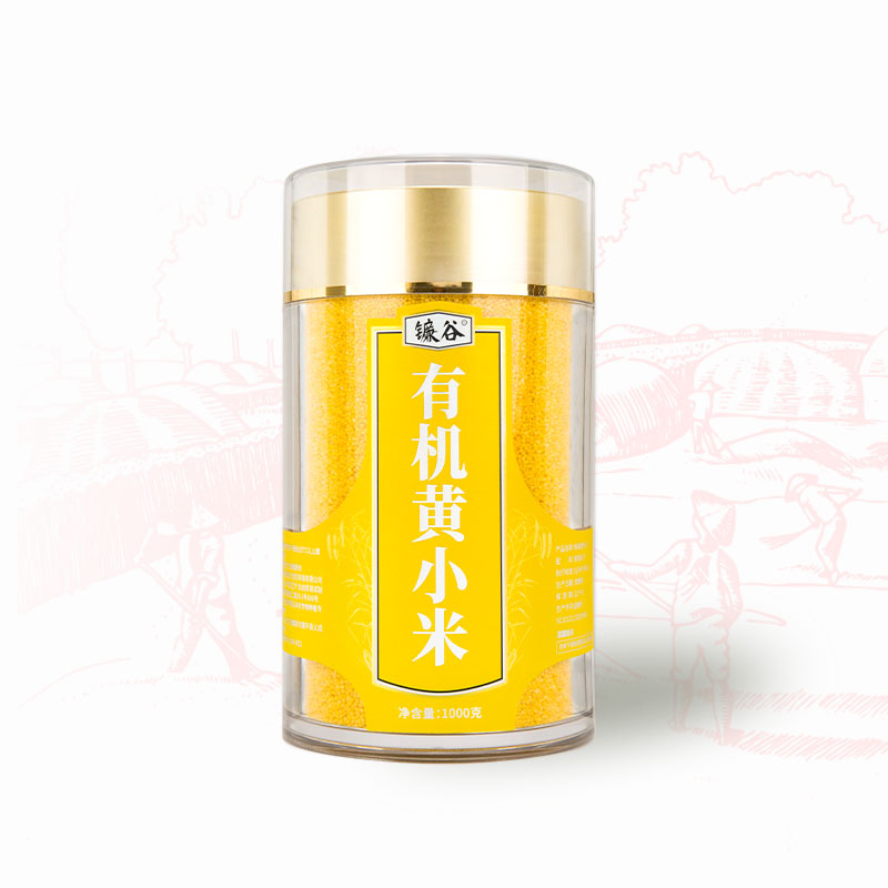 镰谷 有机杂粮礼盒双罐装（有机黄小米1000g+有机玉米糁1000g）