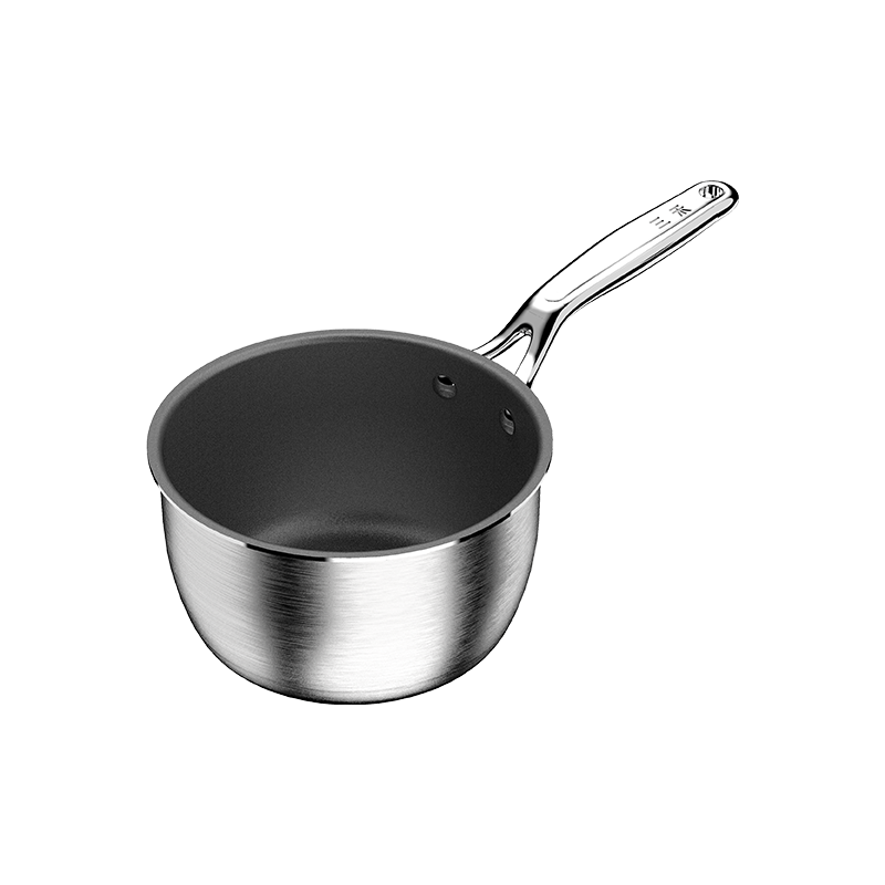 三禾 0涂层钛锅系列家用无涂层不粘锅电磁炉燃气灶通用纯钛奶锅18cm GN18F1