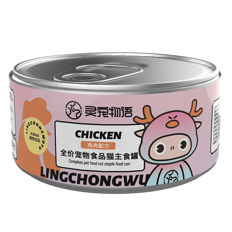 灵宠物语  宠物主粮猫粮全价宠物主食罐 鸡肉85g*12罐